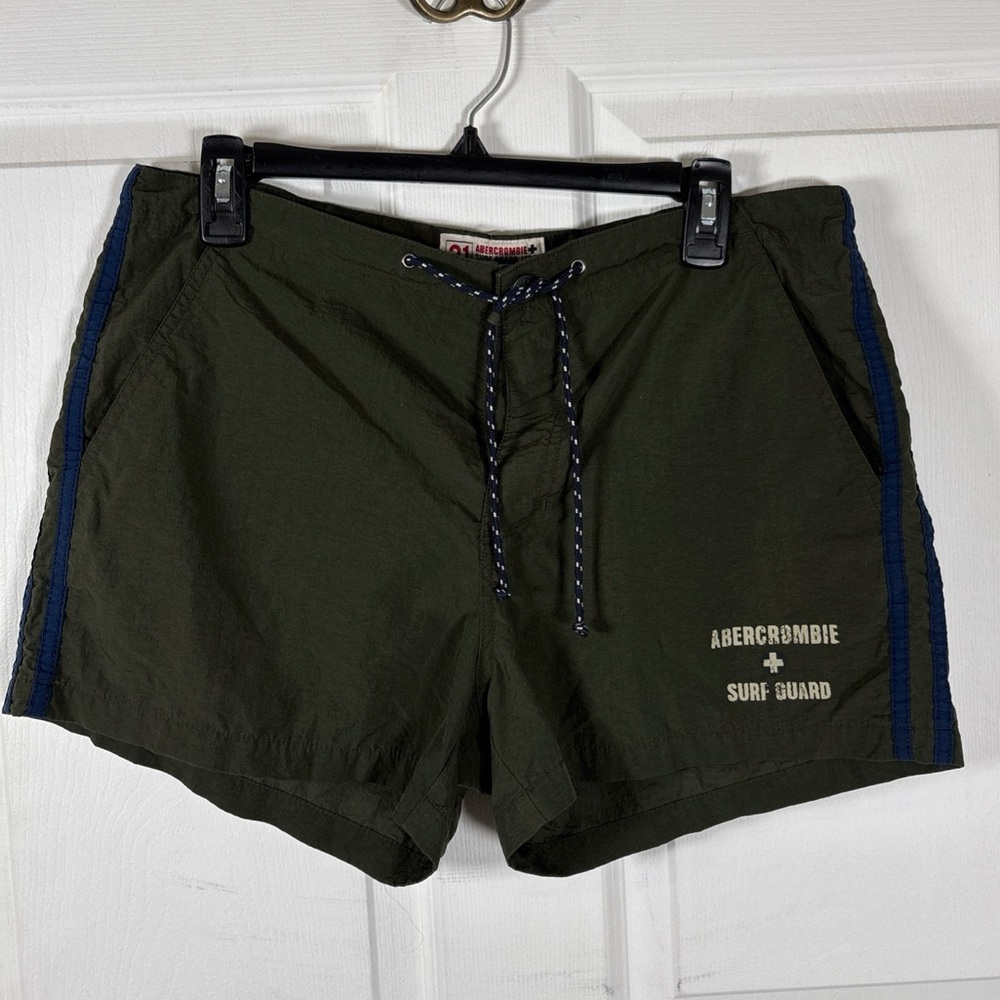 Abercrombie & Fitch Surf Guard 1982 Board Shorts Women’s M Y2K Green Micro Mini